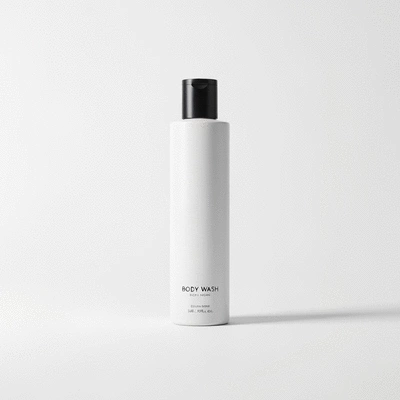 Modern and aesthetically pleasing body wash bottle on a clean background