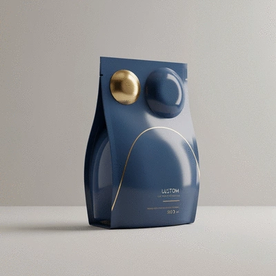 Custom cosmetic packaging design with unique shapes and brand-specific colors